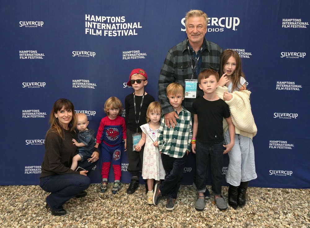 Alec Baldwin and Wife Hilaria Baldwin Bring Their 7 Kids to Hamptons Film Festival